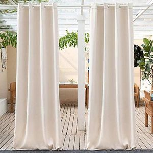 Curtain 52X96in Outdoor Curtains For Patio Rustproof Waterproof Window Drapes Porch Pergola Cabana Gazebo And Sun Room