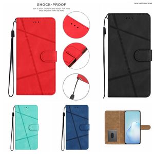 Casos de carteira de couro para Motorola Moto E22 G62 G60 4G G42 E32 G52 G22 Business Linha vertical de linhas de moda de moda do slot slot capa de capa de capa de pele Smart Smart Kickstand Pouch