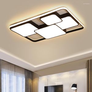 Plafoniere rettangolari a LED Lampada moderna nordica Illuminazione per interni Decorazioni per la casa per soggiorno Camera da letto Cucina Sala da pranzo