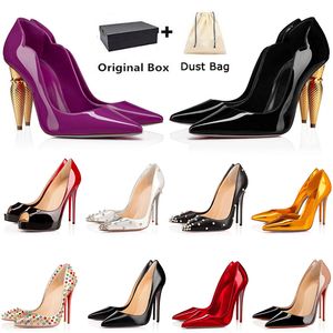 2022 Women Pumps Red Bottom Heels Shoes Stiletto High Heel Designer Fashion Christias Style So Kate Pointed Toe Lady Open-Toe Loafers Loubutin Bottoms With Box