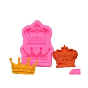 Baking Moulds Mods Princess Crown Sile Cake Mold Candy Chocolate Jelly Baking Sugar Craft Cupcake Topper Fondant Decorating Tool Inv Dhsgx