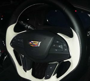 Anpassad bil ratt täckning slitfot äkta läder för Cadillac XT5 XTS ATSL XT5 SRX CT6 Biltillbehör