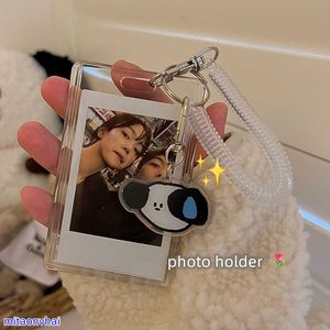 Kawaii acrilico trasparente da 3 pollici Kpop Photocard Photo Protector Holder Card Idol Photo Sleeves Cancelleria