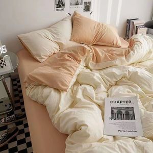 Bedding Sets Ins Style Set Set Nordic Single Double Flat Flack Tampa Profeta de Tampa de Microfibra Sove