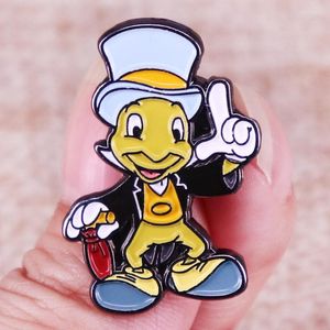 Pinocccchio Emaye Pimlerinin Maceraları Jiminy X Kriket Yakası Pin Gömlek Çantası Rozeti Mücevher Hediyesi Arkadaşlar İçin