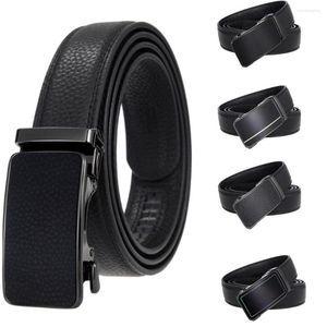 B￤ltesvarum￤rke Simple Casual Men's Leather Belt Designer Luxury Cowhide Ratchet High Quality Alloy Automatic Buckle