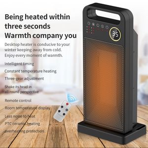 New PTC Electric Heater With Touch Screen for Household  Vertical 120 Degree Shaking Head  3 Gear Max 2000W Instant Heating  Overheat protection  LCD display on Sale