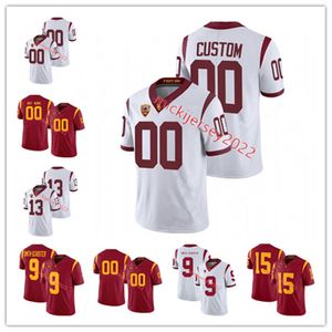 Amon-ra St. Brown Alijah Vera-Tucker USC Trojans Jersey de futebol costurou Marlon Tuipulotu 28 Keaontay Ingram 15 Talanoa Hufanga Custom USC Jerseys