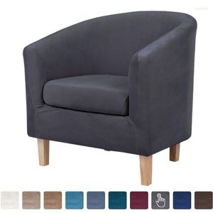 Chair Covers 1 Seater Sofa Seat Silver Velvet Split Arc Cover All-inclusive Elastic Internet Cafe El