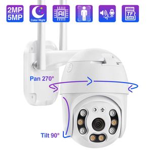 IP Cameras Techage 1080P 5MP Wifi IP Camera Wireless Security Camera Outdoor Speed Dome PTZ Camera Two-way Audio TF Card AI Human Detection T221205