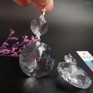 Chandelier Crystal Camal 2PCS 30mm Sunflower Prism Pendant Octagonal Bead Garland Bowtie Hanging Lamp Lighting Part SunCatcher