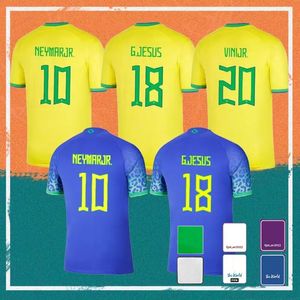 22 23サッカージャージーカミゼタデフフットボールブルーノG. 2022ワールドカップブラジルラフィーニャコウチーニョサッカーシャツイエス20ヴィニJr。 Pele Casemiro Brasil Maillots Women Kids Kit Men