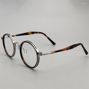 Солнцезащитные очки Cubojue круглые титановые очки для чтения мужчина -женщины