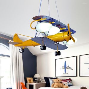 Candeliers Aeronaves modernas Quarto de lustre infantil para o quarto Lâmpada de bebê na decoração da casa de berçário Iluminação interna