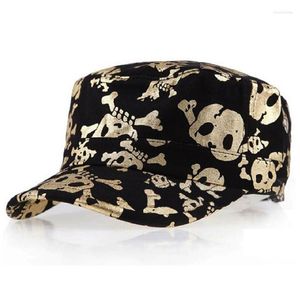 XdanqinX Einstellbare Größe Frauen Armee Hut Männer Schädel Leopard Print Militär 2022 Männer Flache Kappe Snapback