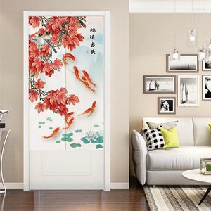 Vorhang im chinesischen Stil, Lotus-Karpfen, Wohnzimmer, Schlafzimmer, Küche, Trennwand, Dekoration, Badezimmer, Feng Shui, Noren