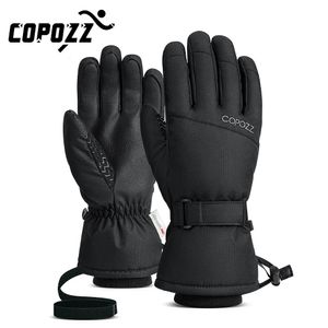 Five Fingers Gloves COPOZZ Men Women Ski Ultralight Waterproof Winter Warm Snowboard Motorcycle Riding Snow Windproof 221205