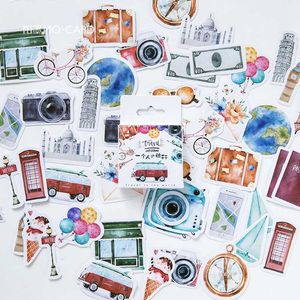 46 datorer/väska DIY Söt kawaii tjejpapper reser klistermärken vintage romantisk för dagbok dekoration scrapbooking