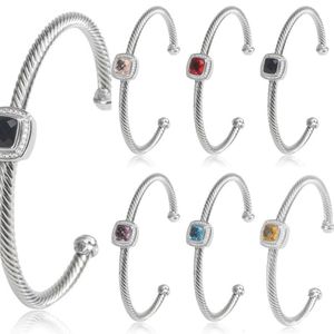 bracciale polsino gioielli firmati bracciali fascino di lusso per le donne ciondoli amicizia moda donna gioielli cjeweler2233 Cavo da 4 mm Popolare filo ritorto aperto