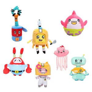 Producenci hurtowe 7 stylów pudełka z papieru lisowego Man Octopus Brother Crab Boss Mellyfish Plush Toys Cartoon Film Television Dolls Prezenty dla dzieci Prezenty