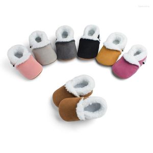 First Walkers 0-18M Baby Fleece Bootie Warm Autumn Boys Girls Soft Pantofole Winter Infant Kids Shoes