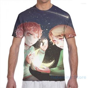 Herr t shirts mystic messenger - yooran moon stj￤rna m￤n t -shirt kvinnor ￶ver hela utskrift mode flicka skjorta pojke toppar tees korta ￤rm tshirts