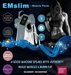 HIEMT EMS療法スリミング垂直4ハンドルemslim neo high rensity focusedelecroggernity build muscle body sculpting machine with rf