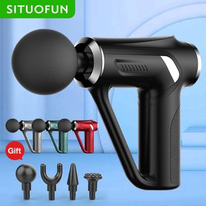 Massage Gun Full Body Massager SITUOFUN Massage Gun 32 Levels Deep Tissue Neck Back Muscle Sport Electric Pistol Exercise Relaxation Pain Relief 221205