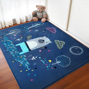 Teppiche Schöne Cartoon Kinder Teppich Schlafzimmer Wohnzimmer Rechteck Nachttisch Teppich Baby Extra Dicke Crawl Home Weiche Bodenmatte