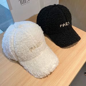 Ball Caps Women Casual Ins Trend Wool Hat Adjustable Dad Hats Winter Thick Warm Baseball Embroidered 221205