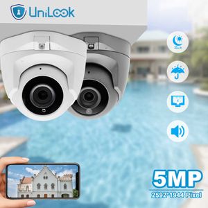 IP Cameras UniLook 5MP POE Mini Dome Camera Security Outdoor Hikvision Protocol CCTV Video Surveillance IP Camera IR 30M Audio Built-in Mic T221205