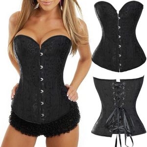 Cintura dimagrante Plus Size Corsetto da donna floreale pieghettato Trim Overbust Cincher Bustier Top Body Shaper Bustier per la sposa Shapewear Top T221205