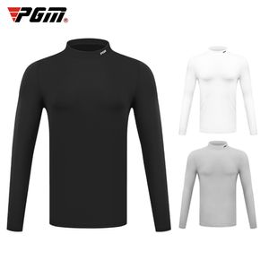 Camisetas ao ar livre camisetas de beisebol PGM Men Winter Cashmere Bottom camisa de tênis de tênis de golfe roupas de vôlei quente de manga longa camisetas pólo 221205