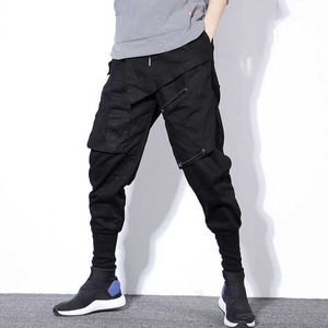 Calça de rua masculina Spring Harem Pants Men Hip Hop Black Casual Mens calças 2020 New Sweetpants Cargo Troushers Men T2221205