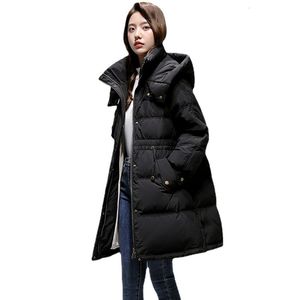 Mulher Down Parkas Winter Winter Long Fashion High -End Down Jacket 221205