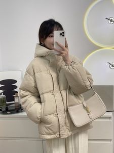 Women's Down Parkas Winter Korean Chic Temperament Diamond Shaped Down Jacket For Women Loose Fashionable Versatile Warm Coat Trend 221205