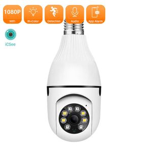 IP -камеры 1080p Light Bulb Ptz Camera 360 Поверните полноцветное ночное видение беспроводной камеры Wi -Fi ICSEE Smart Security Camera E27 Интерфейс T221205