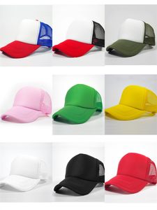 wholesale Berretto da baseball per cappello da camionista sublimatico Fornitura per feste in bianco Trasferimento di calore personalizzato con stampa logo Cappellini per camionisti Cappello a rete in schiuma ricamata 12