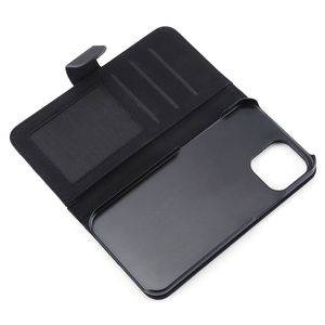 Brieftasche Stil PU Flip Leder Clamshell Sublimation Wärmeübertragung Druck Telefon Abdeckung für Iphone 14 13 12 Pro Max B212