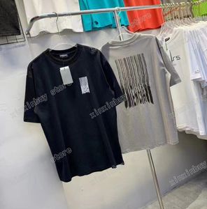 xinxinbuy Männer Designer zerstört T-Shirt Paris Graffiti Buchstaben drucken Kurzarm Baumwolle Frauen weiß schwarz XS-L