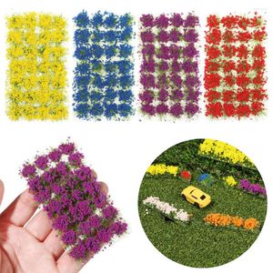 Dekorativa blommor DIY Material Micro Landscape Sandbox Game Model Simulering Terr￤ng Produktion Flower Cluster Wild Miniature Grass