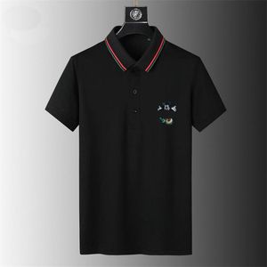 Nuova polo casual Burbreys Europe Baja T-shirt estiva a maniche corte con ricamo classico a tinta unita da uomo Corrente di marea