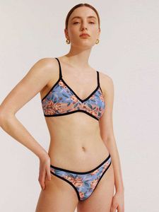 브라스 세트 Coobbu 섹시 수영복 여성 수영복 인쇄 비키니 끈 비키니 세트 흰색 수영복 2 개 비키니 여름 비치웨어 T221206
