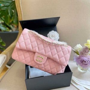 Усовершенствованная дизайнерская сумка-тоут Сумочка для мужчин и женщин, цепочка для влюбленных, роскошная сумка через плечо, красная, такая же, маленькая, Xiangfeng Lingge Pink