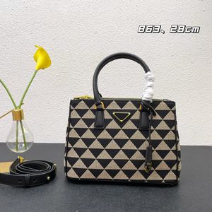 Designer de moda zíper duplo galleria bolsa bolsa bolsa ombro saffiano couro bolsa bolsa feminina feminino liga diamante padrão luxury 2022 novo