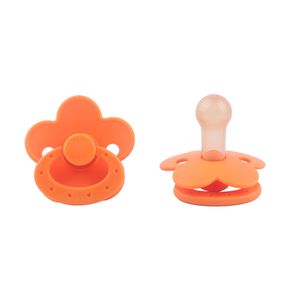 Pípara da forma de flor de bebê acalma a mordida recém -nascida de silicone le ascifres super suaves chupeta de sono 2641 e3