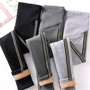 Umstandshose Winter Warme Leggings Schwangerschaft Dicke Hose mit hoher Taille für schwangere Frauen Weicher Samt Kleidung Hose Kleidung unten 2645 E3