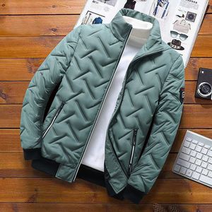 Mens Jackets Men Winter Thicken Cotton Padded Jacket Bomber Autumn Jackets Fit Men Korean Fashion Stand Collar Brand Streetwear Coat 221205