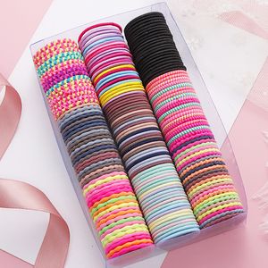 50PCS Children Candy Colors Hair Ties Soft Elastic Hair Bands Baby Girls Lovely Scrunchies Rubber Bands Kids Hair Accessories