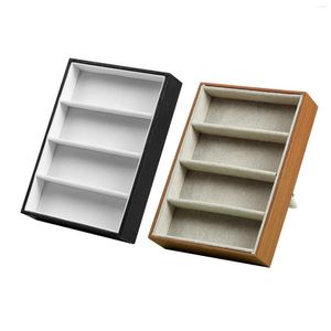 Jewelry Pouches Wooden Sunglasses Storage Rack Slot Eyeglasses Eyewear Case Organizer Box Glasses Display